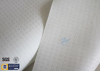 White Silicone Coated Fiberglass Fabric 0.25mm 300gsm BBQ Fireproof Apron Cloth