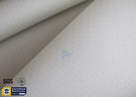 White Silicone Coated Fiberglass Fabric Hot Ashes BBQ Apron Cloth 300GSM Checked