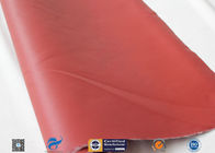 Red 0.45mm 580g Silicone Coated Fiberglass Fabric For Thermal Insulation Jacket