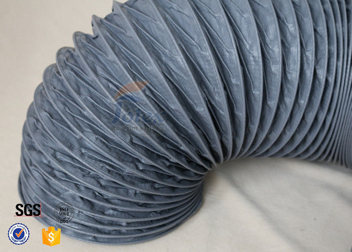 Fire Resistant 200℃ PVC Coated Fiberglass Fabric Flexible Air Duct For
