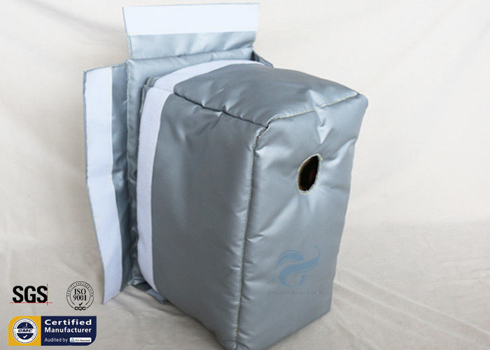 Removable Thermal Insulation Jacket For Actuator Grey Silicone Fiberglass Fabric