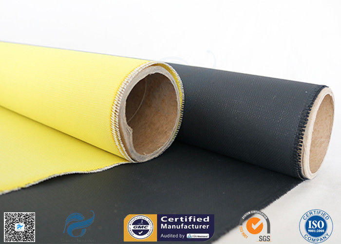 1m Wide 510g Black Silicone Coated Fiberglass Fabric Heat Insulation 50m Long