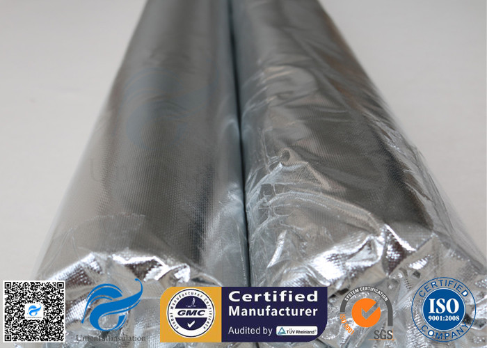 Heat Reflective 0.43mm Aluminium Foil Fiberglass Cloth Fire Blanket Fabric