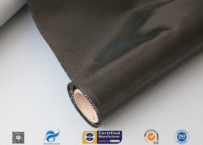 Black Silicone Coated Fiberglass Fabric 3732 530GSM Insulated Welding Blanket