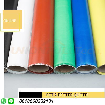 Colored1 Silicone Coated Glass Fiber Fabric Heat Insulation 15oz For Insulation Jackets