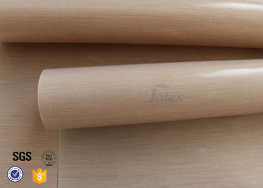 0.11mm 245gsm Brown PTFE Coated Fiberglass Fabric Cloth Plain Weave