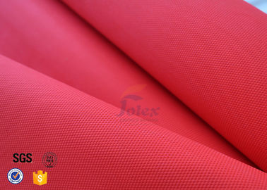 Red Acrylic Coated Fiberglass Fabric For Industrial Fire / Welding Blanket