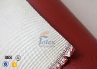 800℃ 0.8mm Red Silicone Coated High Silica Fabric For Heat Insulation