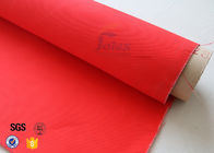 2523 Red Acrylic Coated Fiberglass Fabric Industrial Fire Blanket / Curtain