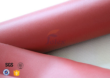 20oz 0.7MM Red Silicone Coated High Silica Fabric 1000℃ Fiber Glass Cloth