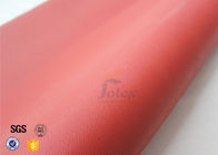 Red Silicone Coated High Silica Fabric 800℃ 0.7mm 37" Fire Blanket Cloth