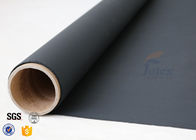 15.6Oz Black PU Coated Fiberglass Fabric Roll For Sparks Protection Fire Blanket