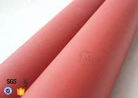 Red Silicone Coated High Silica Fiberglass Fire Blanket 22oz 0.7mm Break Twill