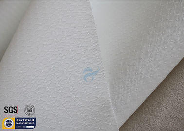 White Silicone Coated Fiberglass Fabric 0.25mm 300gsm BBQ Fireproof Apron Cloth