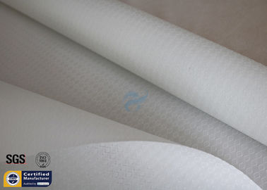 White Silicone Coated Fiberglass Fabric 0.25mm 300gsm BBQ Fireproof Apron Cloth