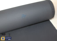 Black Acrylic Coated Fiberglass Fire Blanket 3732 0.43MM Chemical Resistant