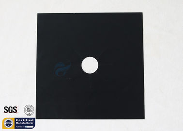 10.7"X10.7" Fiberglass Fabric 260℃ 0.08MM Black PTFE Stovetop Burner Protector