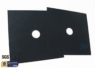 Fiberglass Fabric Stovetop Burner Protector Black PTFE 260℃ 27X27CM