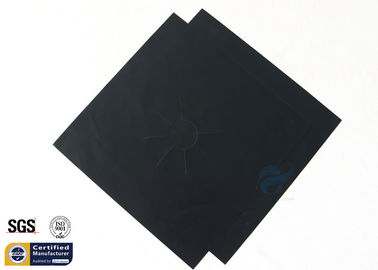 PTFE Coated Fiberglass Fabric Stovetop Burner Protector Gas Range Black 260℃