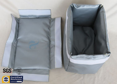 Removable Thermal Insulation Jacket For Actuator Grey Silicone Fiberglass Fabric