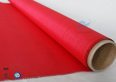 Fireproof 160g Coating C - glass Silicone Rubber Coated Fiberglass Fabric Satin Weave