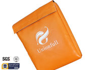 Non Itchy Fireproof Document Bag 1523 ℉ Envelope Pouch 11"x15"x2" Orange