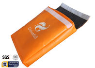 Orange Fireproof Document Bag 11"x15"x2" 1523 ℉ Durable Fire Safe Cash Pouch