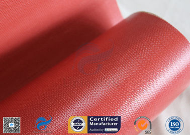 Furnace Curtain 0.45mm 40/40g 1000mm Red Silicone Rubber Coated Fiberglass Fabric