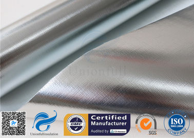 Heat Reflective 0.43MM 480G Aluminium Foil Fiberglass Cloth SDS Certification