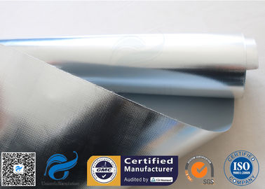 0.5Mm 3732 Silver Coated Fabric , Silver Coated Fiberglass Fabric Aluminium Foil Cloth