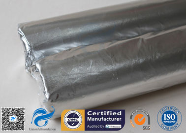 Silver Coated Fabric 430G 0.43MM Twill Aluminium Foil Fiberglass Pipe Insulation