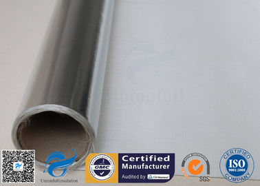 Silver Coated Fabric 430G 0.43MM Twill Aluminium Foil Fiberglass Pipe Insulation