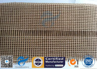 Black / Brown PTFE Coated Fiberglass Fabric Open Mesh Conveyor Belt