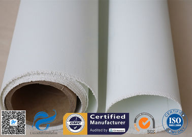 White PU Coated / Silicone Coated Fiberglass Fabric  For Welding Spark Protection