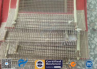 560gsm 4x4mm PTFE Coated Fiberglass Open Mesh For Tortilla Conveyor Belt