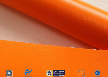 Thermal Insulation Materials 0.45mm One Side Orange Silicone Coated Fiberglass Fabric