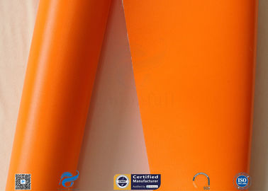 470gsm Thermal Insulation Materials Orange Silicone Coated Fiberglass Cloth