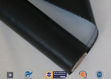 0.45mm Black Silicone Coated Thermal Insulation Fiberglass Fabric 8H Satin Weave