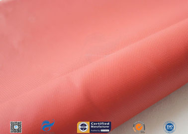 Red 0.45mm 580g Silicone Coated Fiberglass Fabric For Thermal Insulation Jacket