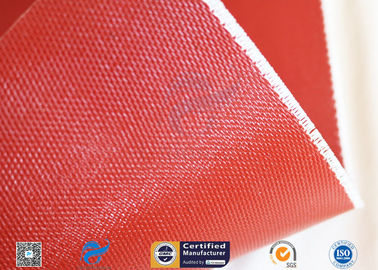 1mm Bright Red Silicone Coated Fiberglass Cloth For Thermal Insulation Jacket