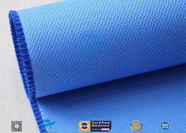 510GSM Silicone Coated Glass Fabric Plain Weave Electrical Insulation Blue