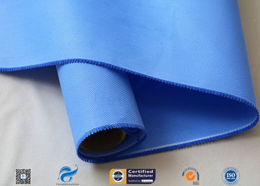 550 g/m2 0.55mm Blue Silicone Coated Fibreglass Fabric For Insulation Jacket