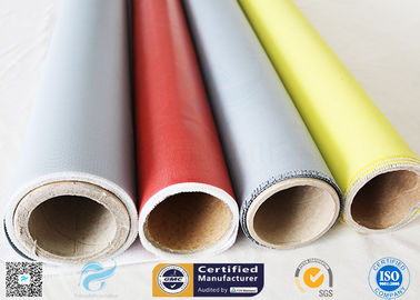 260℃ Fire Protection 0.5mm E - glass Silicone Coated Fiberglass Fabric Satin Weave