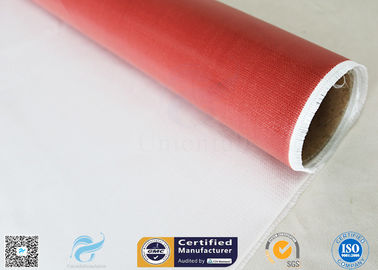 260℃ Fire Protection 0.5mm E - glass Silicone Coated Fiberglass Fabric Satin Weave