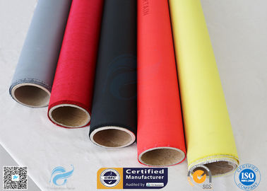 C-glass 590g Satin Weave Silicone Coated Fiberglass Fabric Welding Curtain 0.45mm