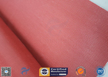 Fire Blanket 480g 0.43mm High Strength Silicone Coated Fiberglass Fabric Red Color