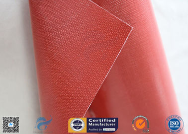 Fire Blanket 480g 0.43mm High Strength Silicone Coated Fiberglass Fabric Red Color