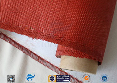 0.5mm Red Silicone Coated Fiberglass Fabric Cloth For Thermal Insulation