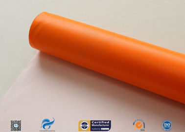 0.45mm Chemical Corrosion Resistant Orange Silicone Coated Fiberglass Cloth Fabric