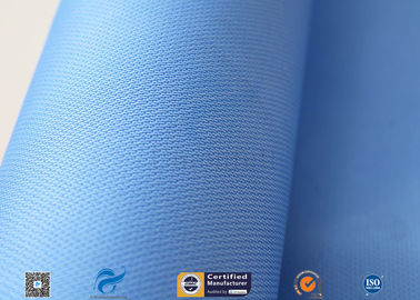 Blue 0.5mm Rubber Silicone Coated Fiberglass Fabric For Fire Resistant Blanket